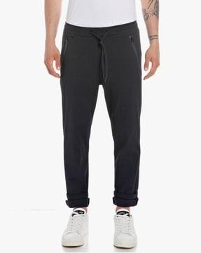 comfort slim fit flat-front trousers