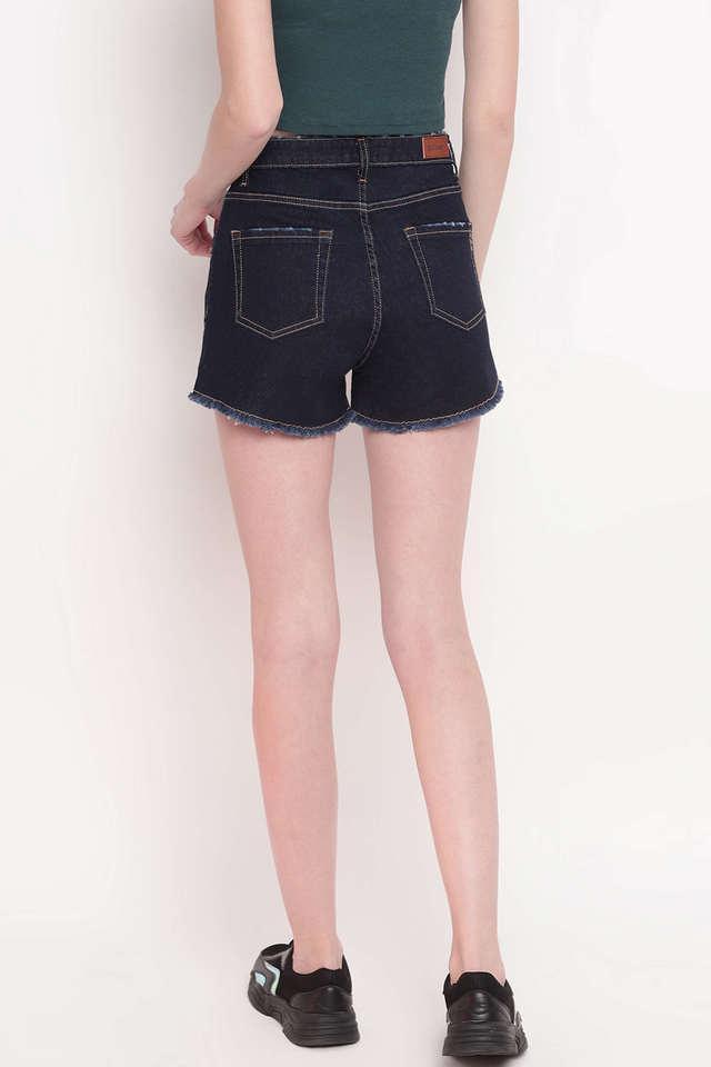 comfort above knee denim womens casual wear shorts