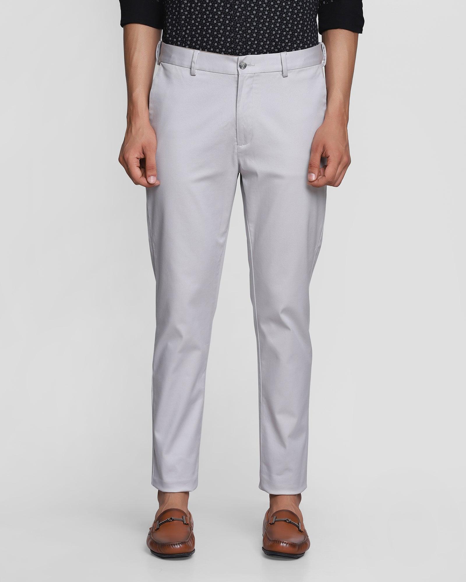 comfort arise casual grey solid khakis - earl