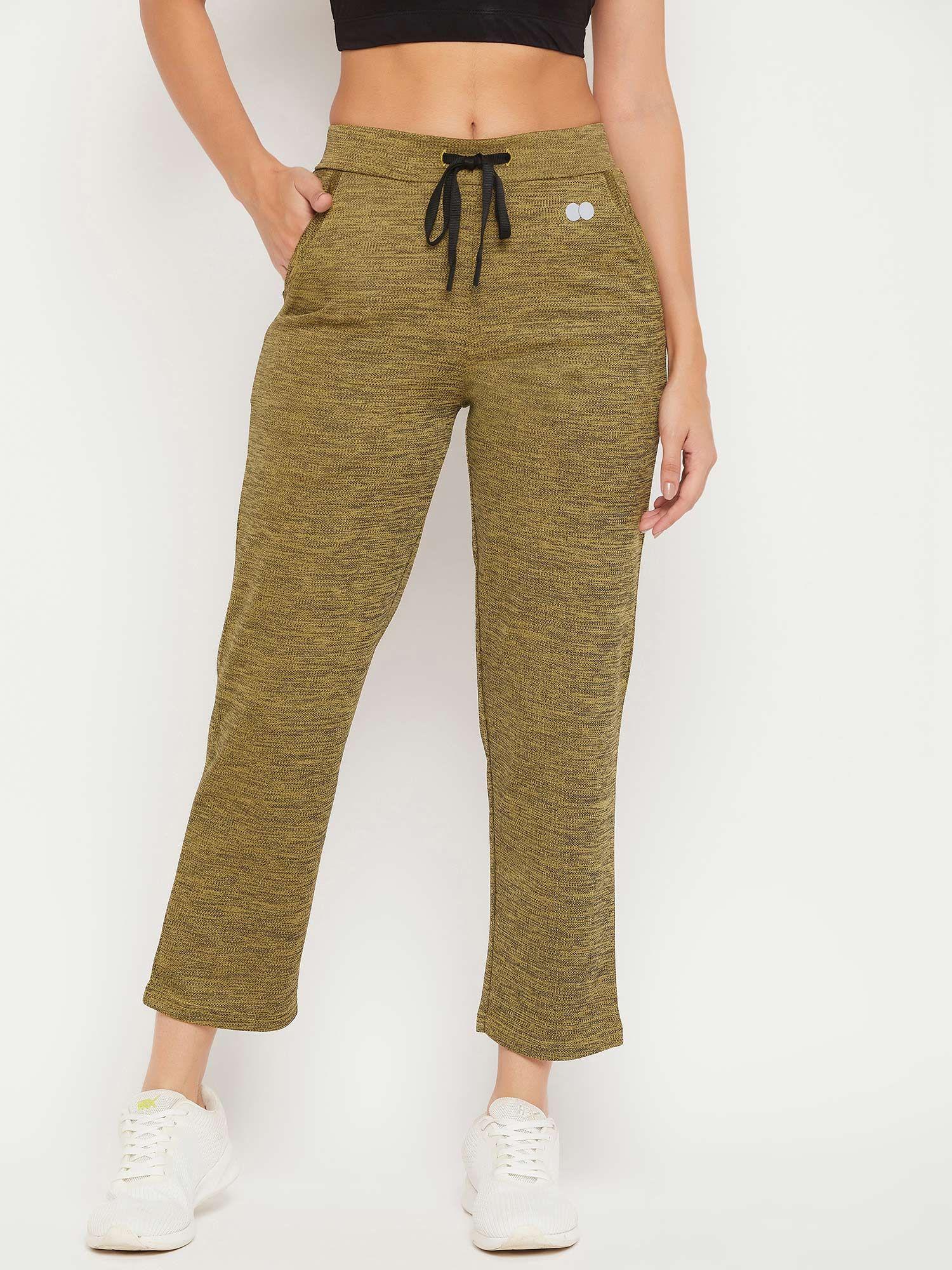 comfort fit active angle-length jogger with pocket-yellow
