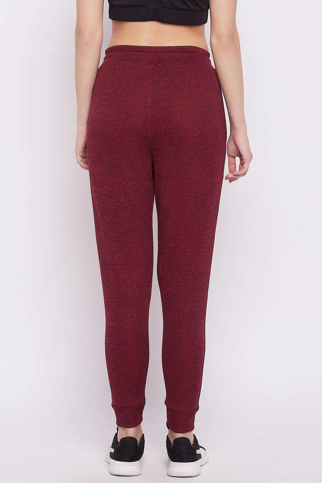 comfort fit active joggers in maroon