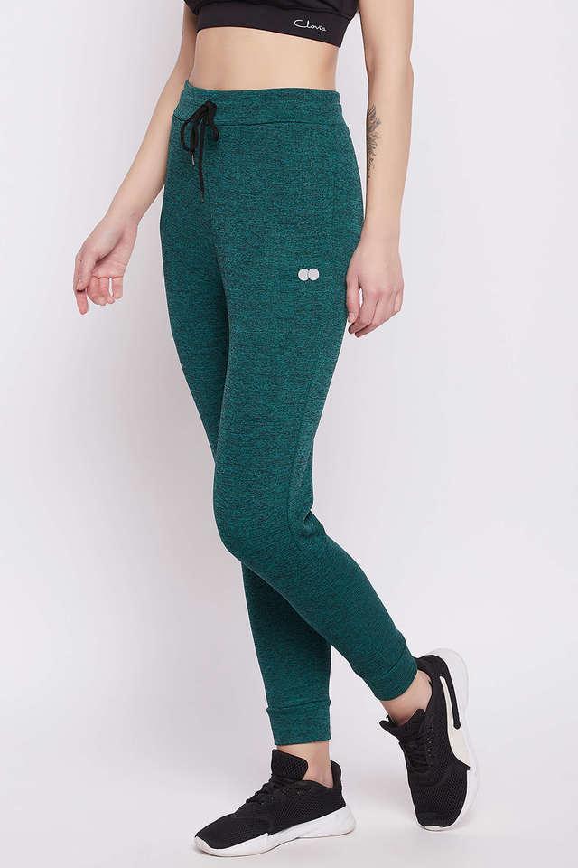 comfort fit active joggers in teal green