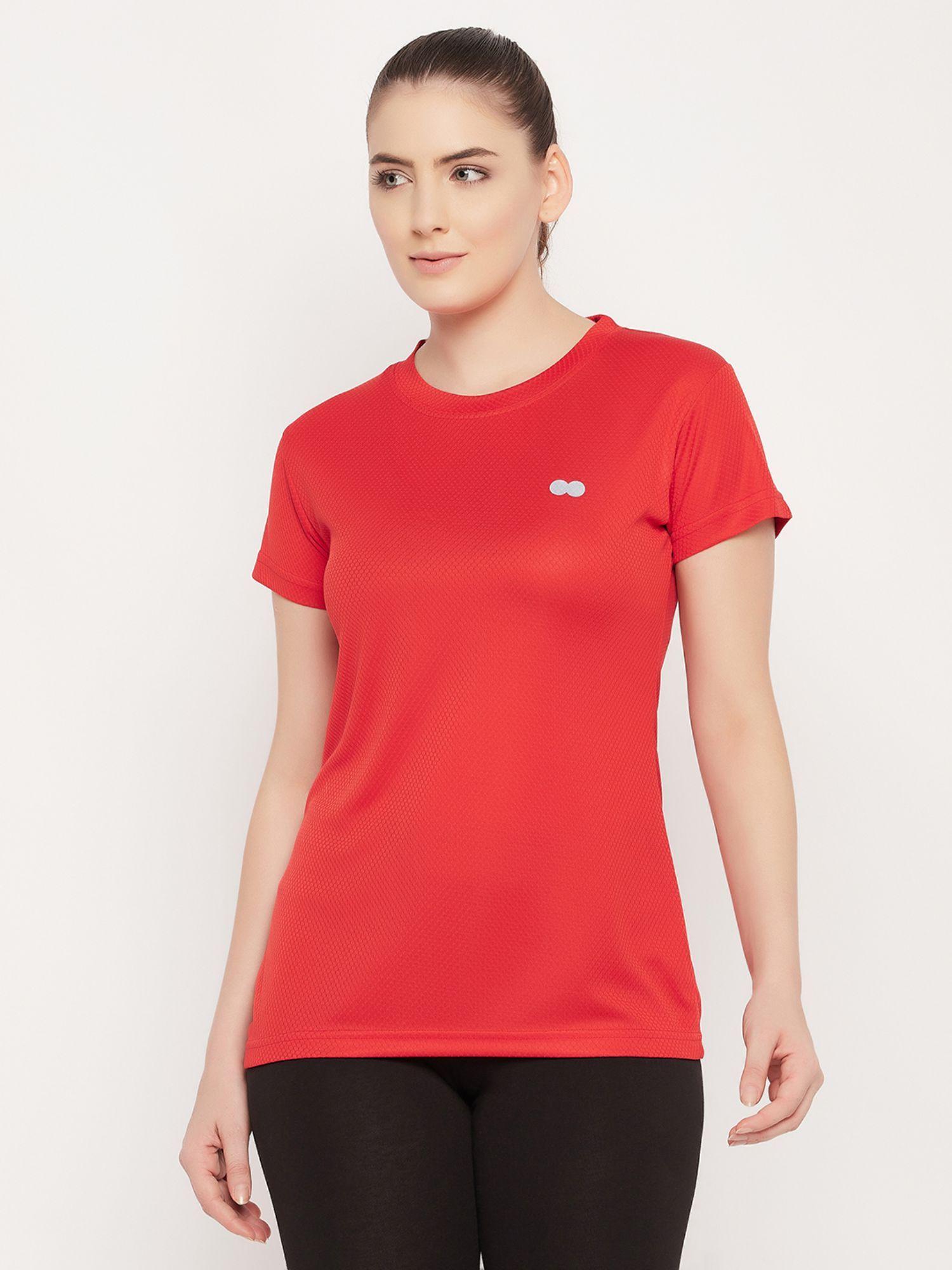 comfort fit active t-shirt in red