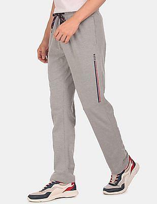 comfort fit solid cotton polyester i673 lounge track pants - pack of 1