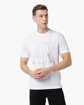 comfort fit t-shirt with icon logo foil embroidery