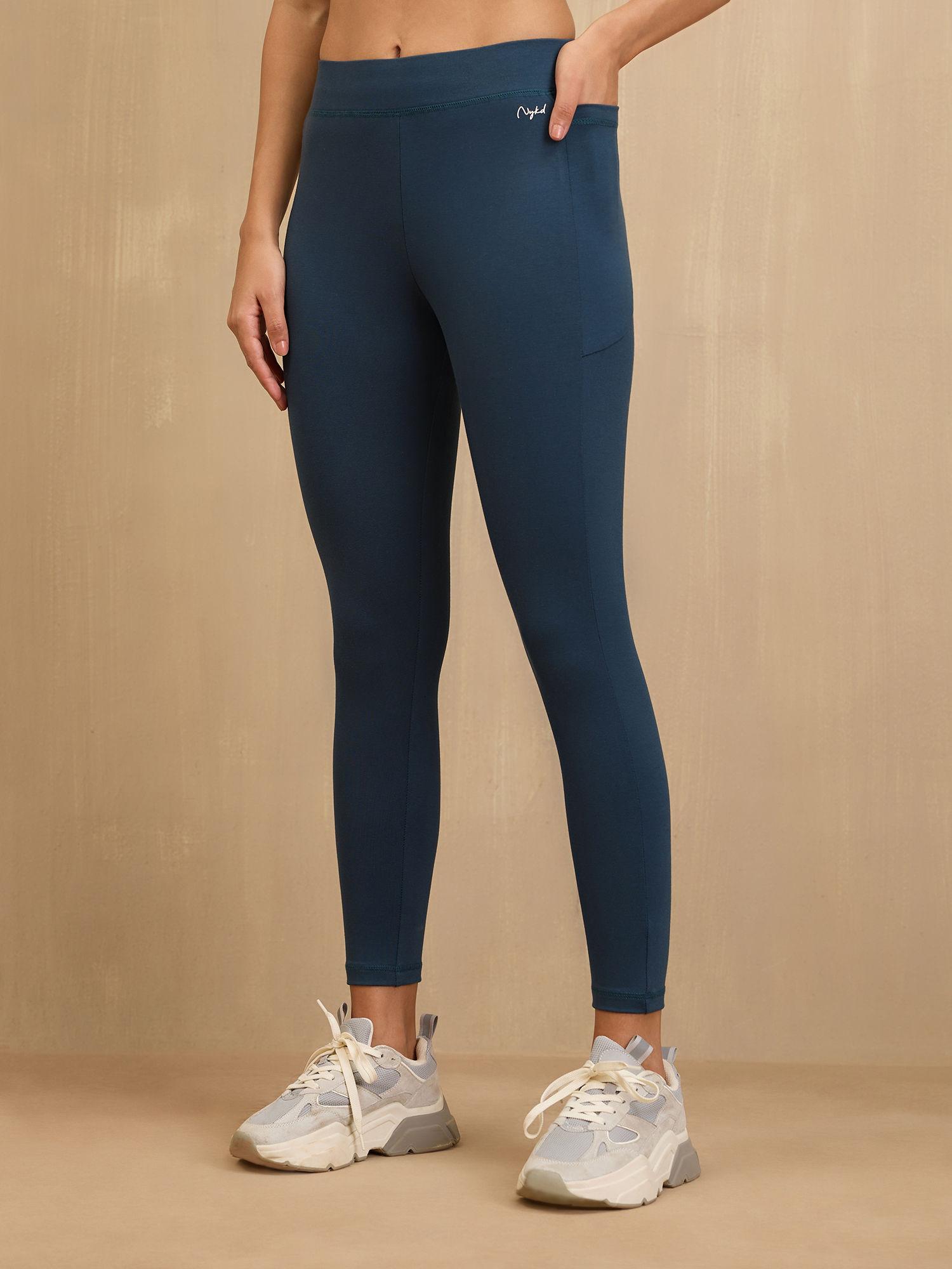 comfort leggings with pockets! - nyat401-blue