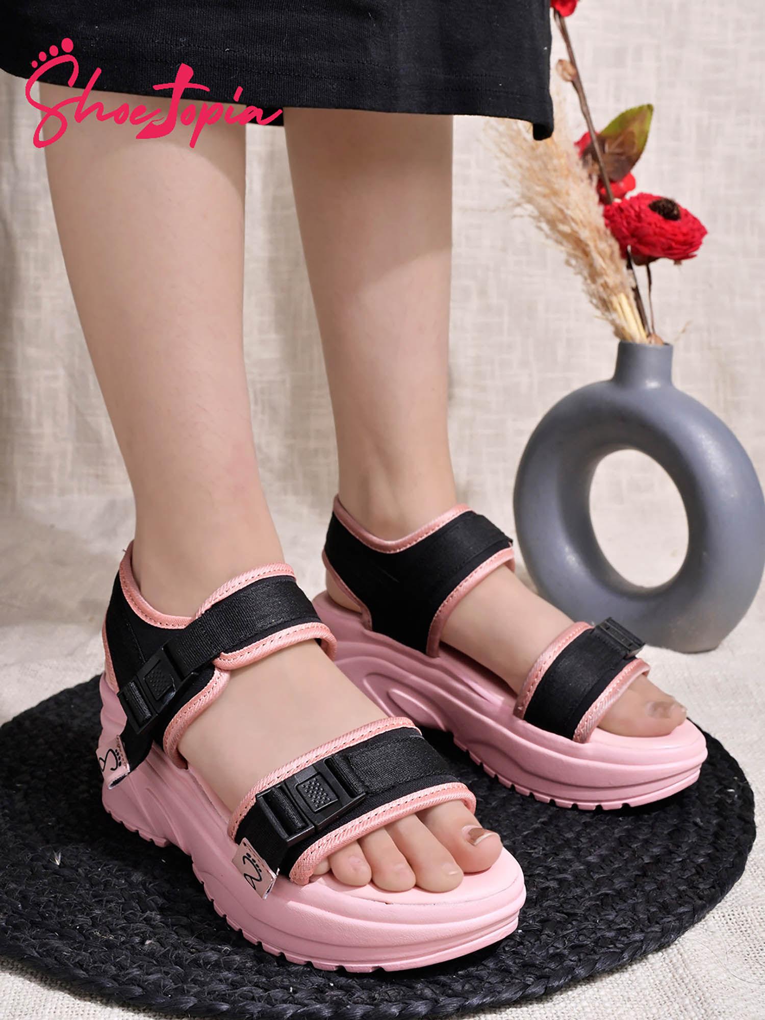 comfortable & sporty pink sandals