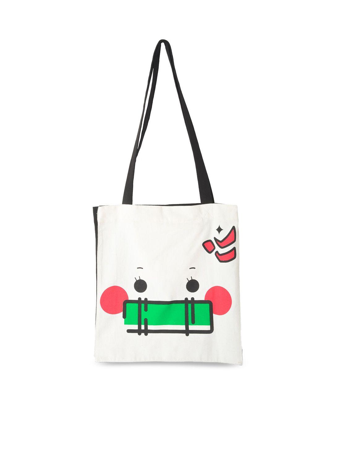 comicsense multicoloured embellished structured tote bag with applique