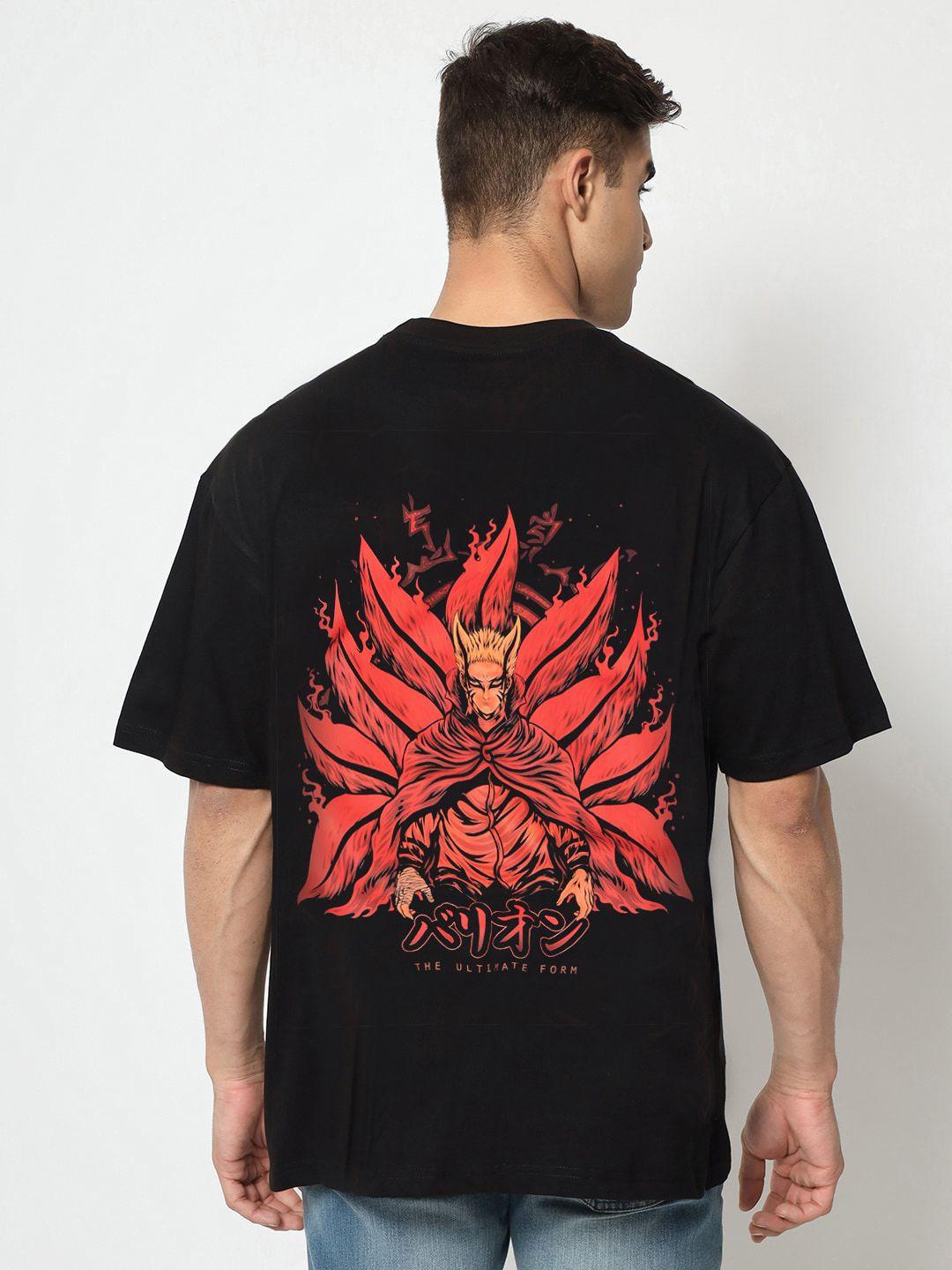 comicsense naruto printed bio finish oversized t-shirt