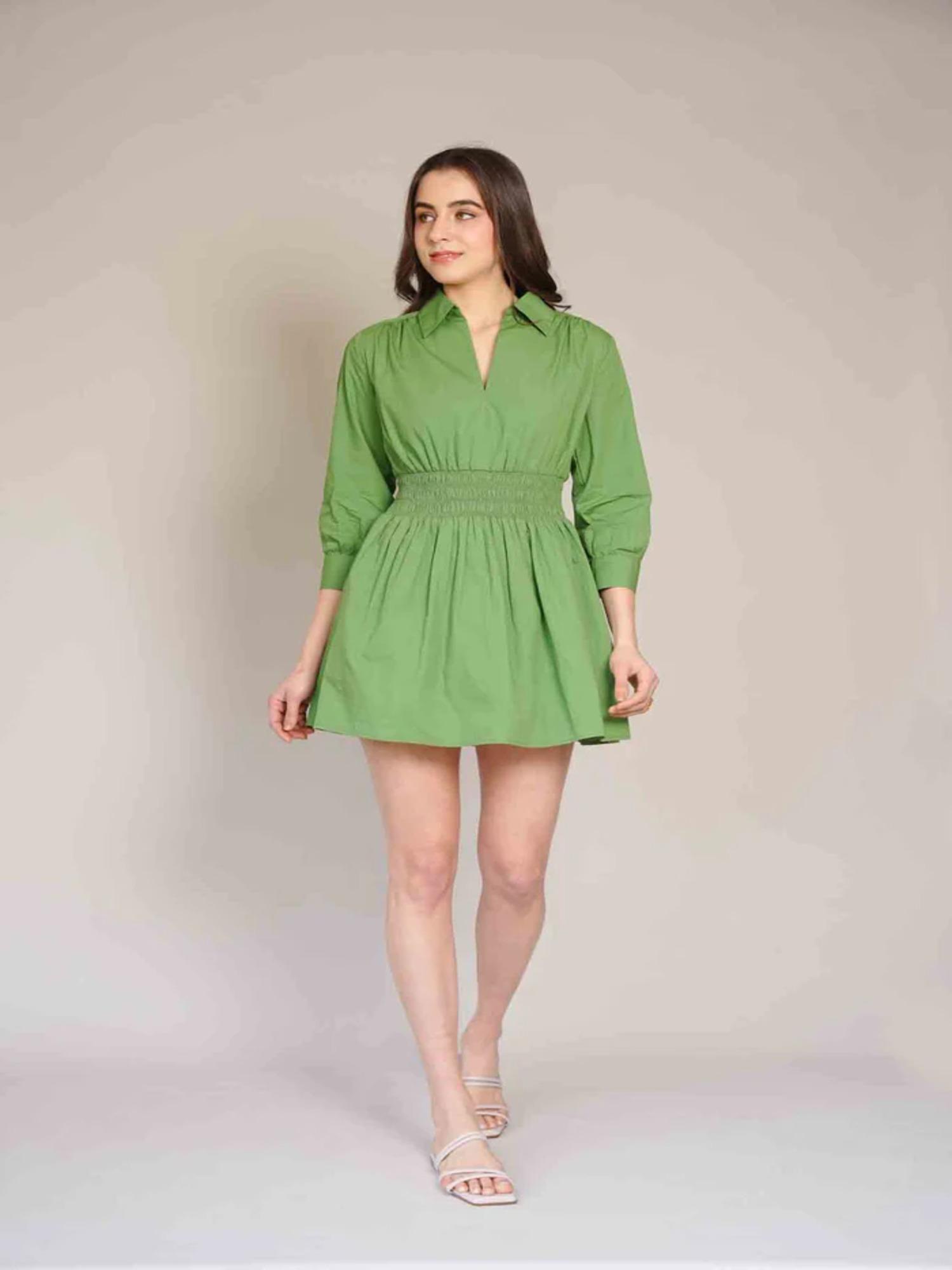 como green mini dress