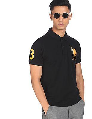 compact cotton logo polo shirt