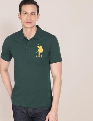 compact cotton logo polo shirt