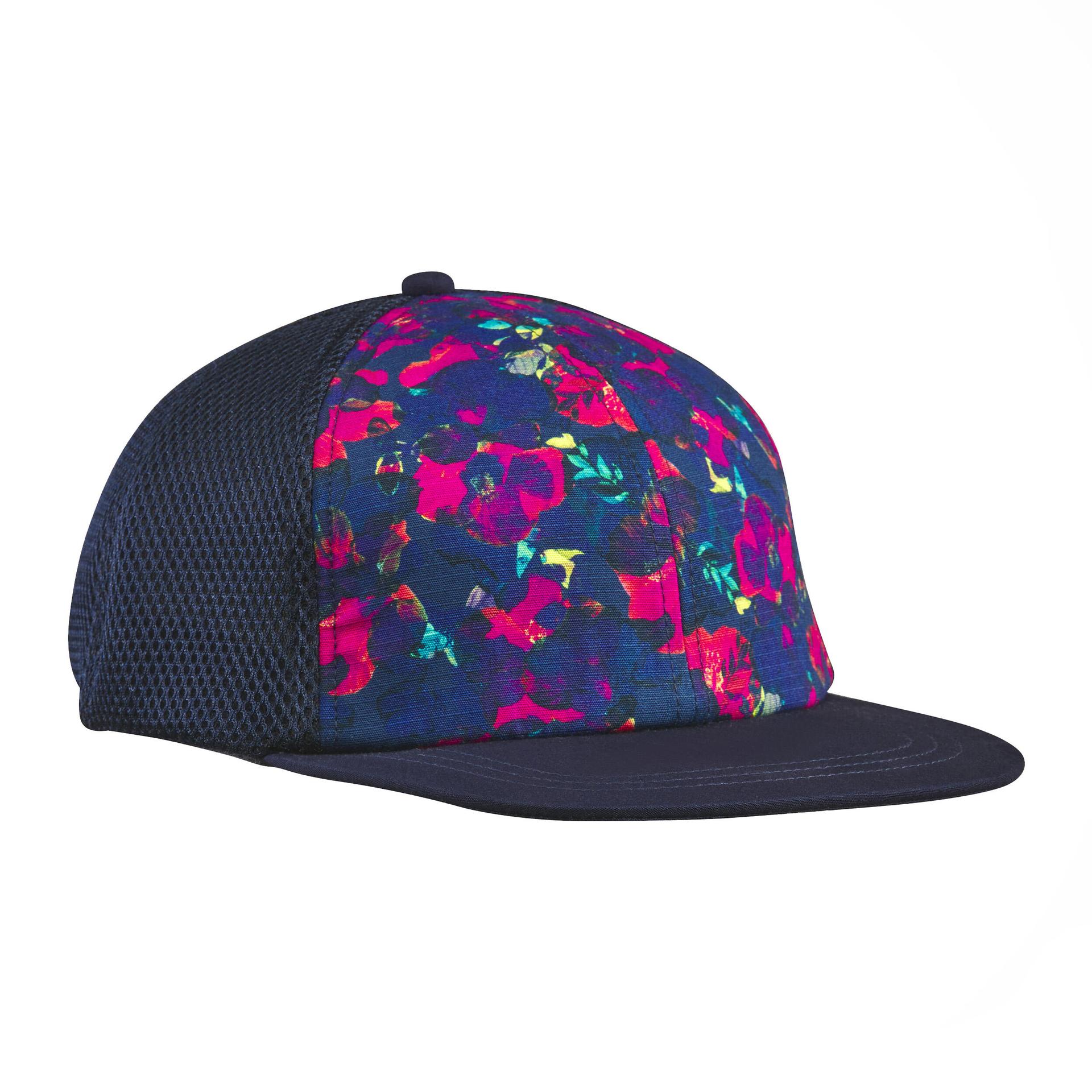 compact navy blue print travel 500 cap