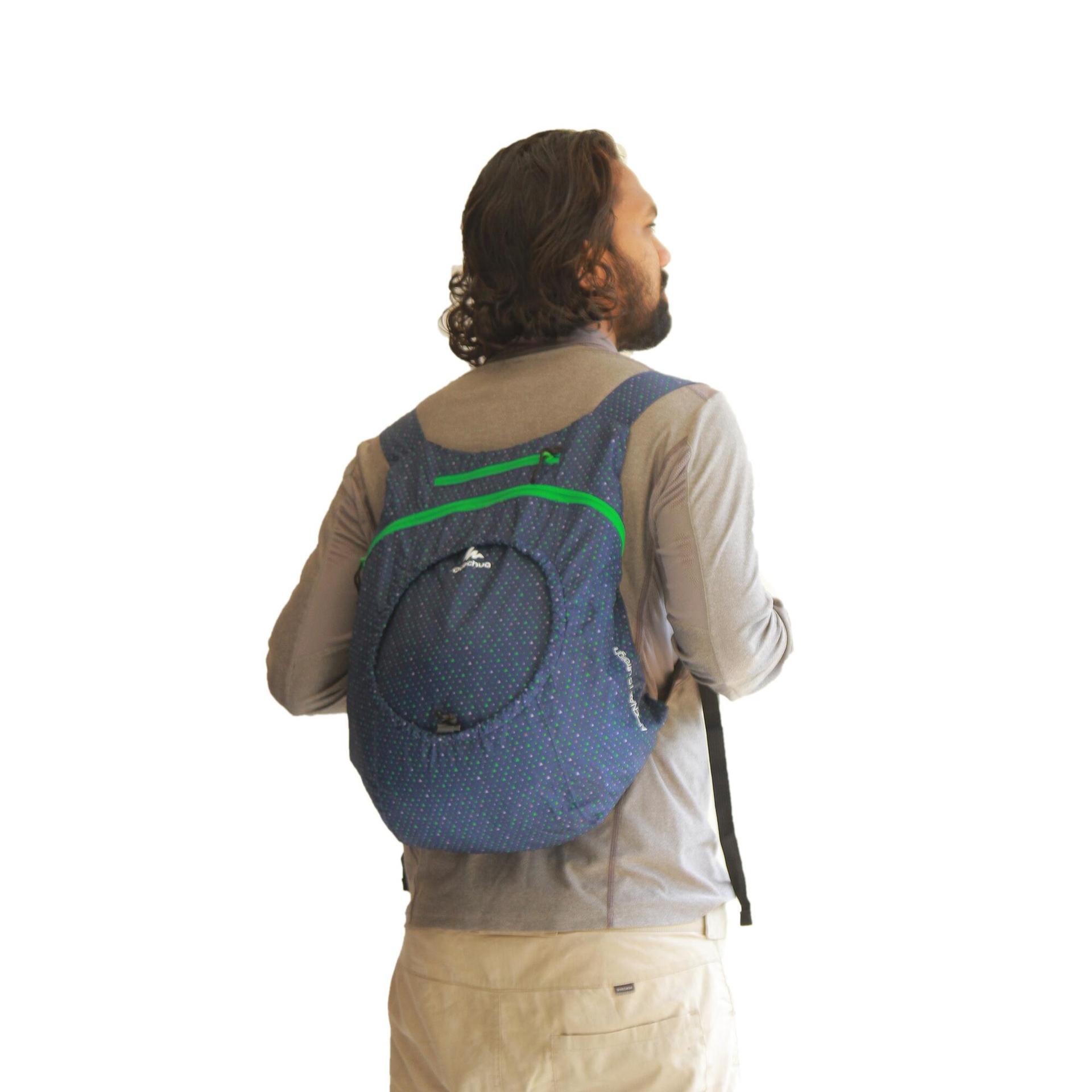 compact travel backpack 15l - blue