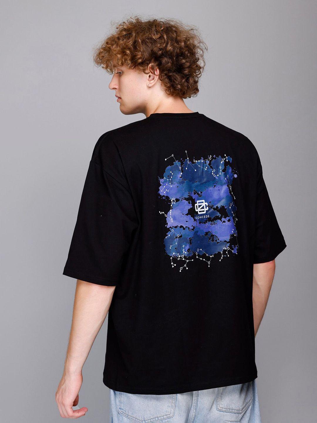 concede abstract printed oversized cotton t-shirt