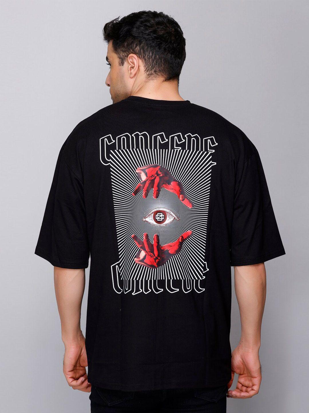 concede graphic printed oversized pure cotton t-shirt