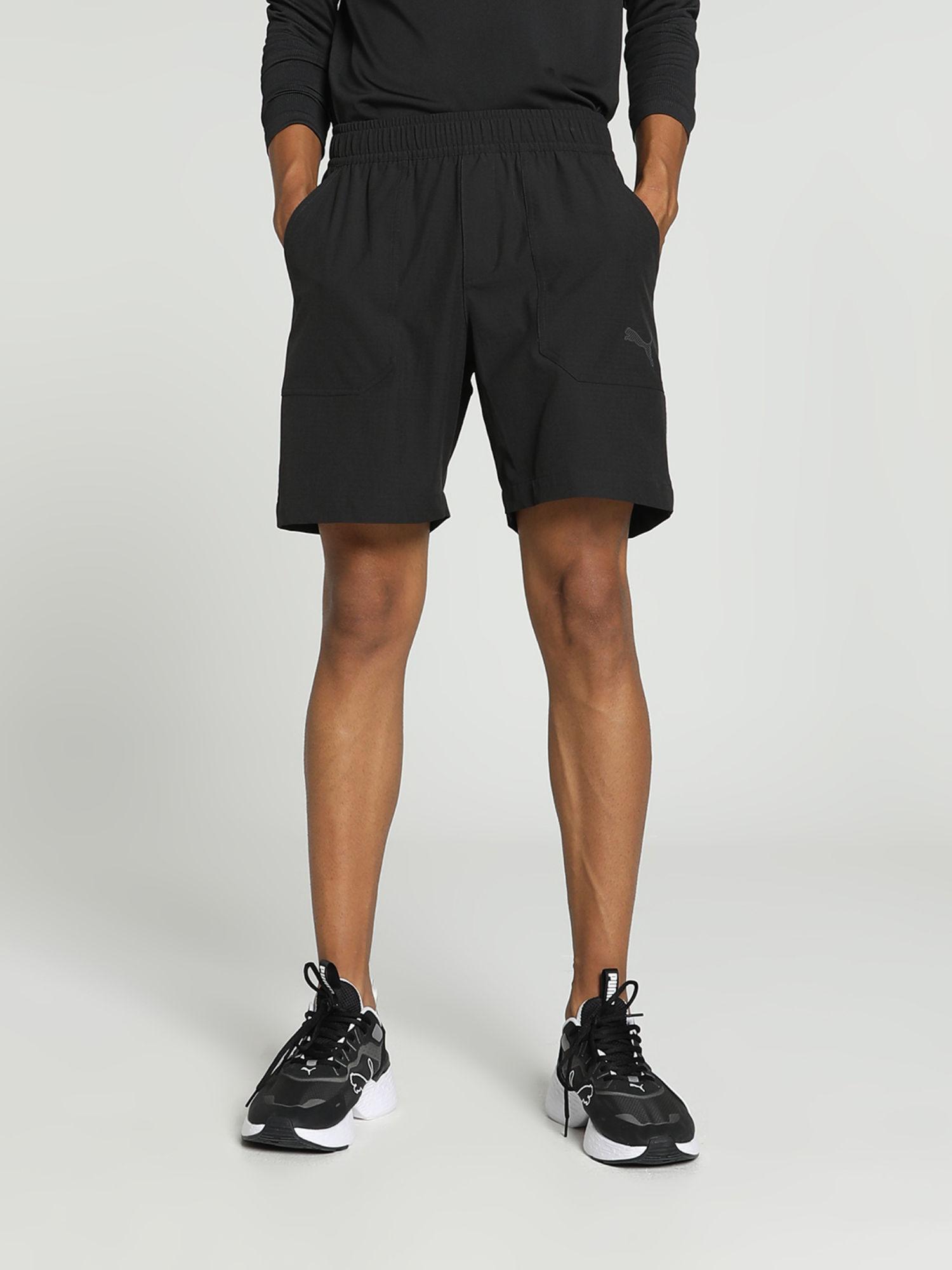 concept 8 woven mens black shorts