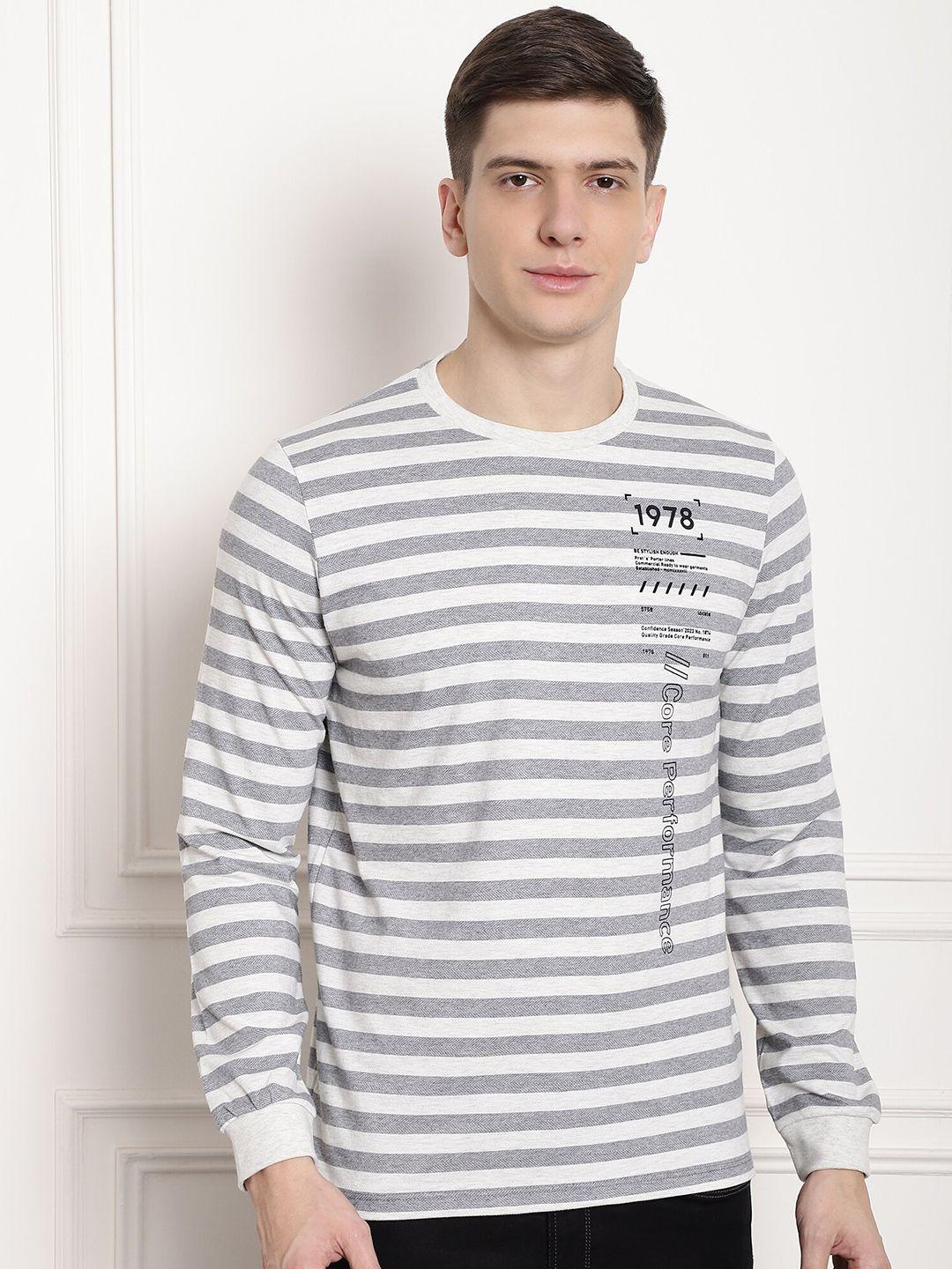 confidence striped slim fit cotton t-shirt