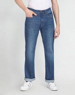 connor mid-wash bootcut jeans