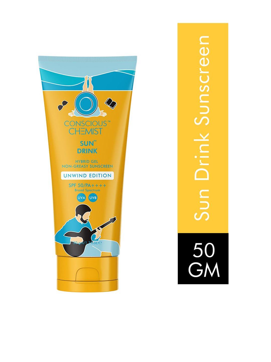 conscious chemist unwind edition sun drink with water resistant gel sunscreen spf50 pa++++