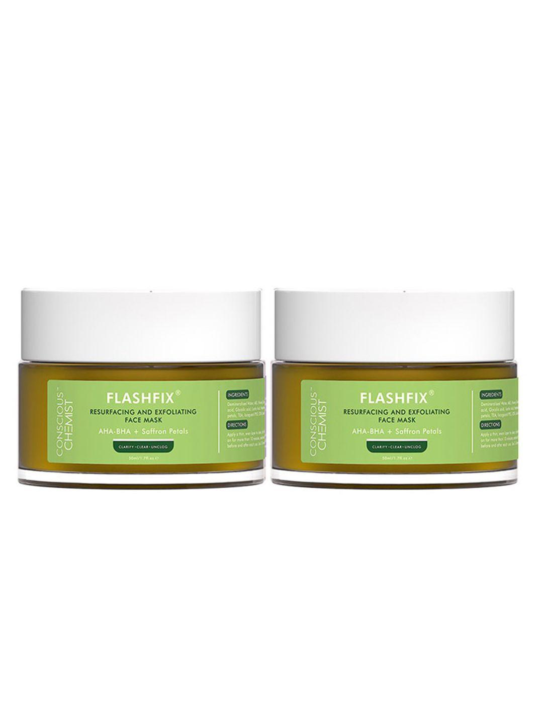 conscious chemist pack of 2 exfoliating face mask for oily acne prone skin