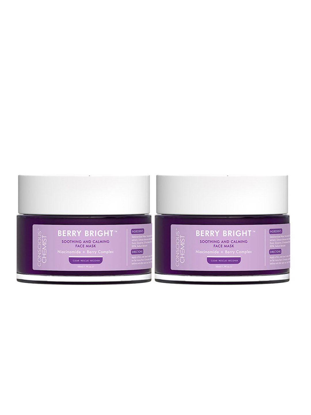 conscious chemist pore refining face mask with niacinamide & berry extracts pack of 2