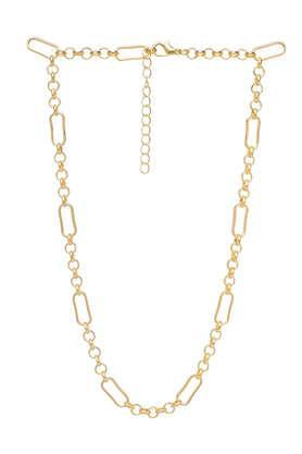 contemporary cable chain-link statement gold-toned necklace