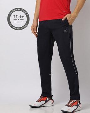 contrast piping track pants