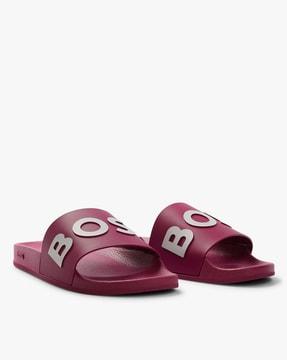 contrast-logo strap slides