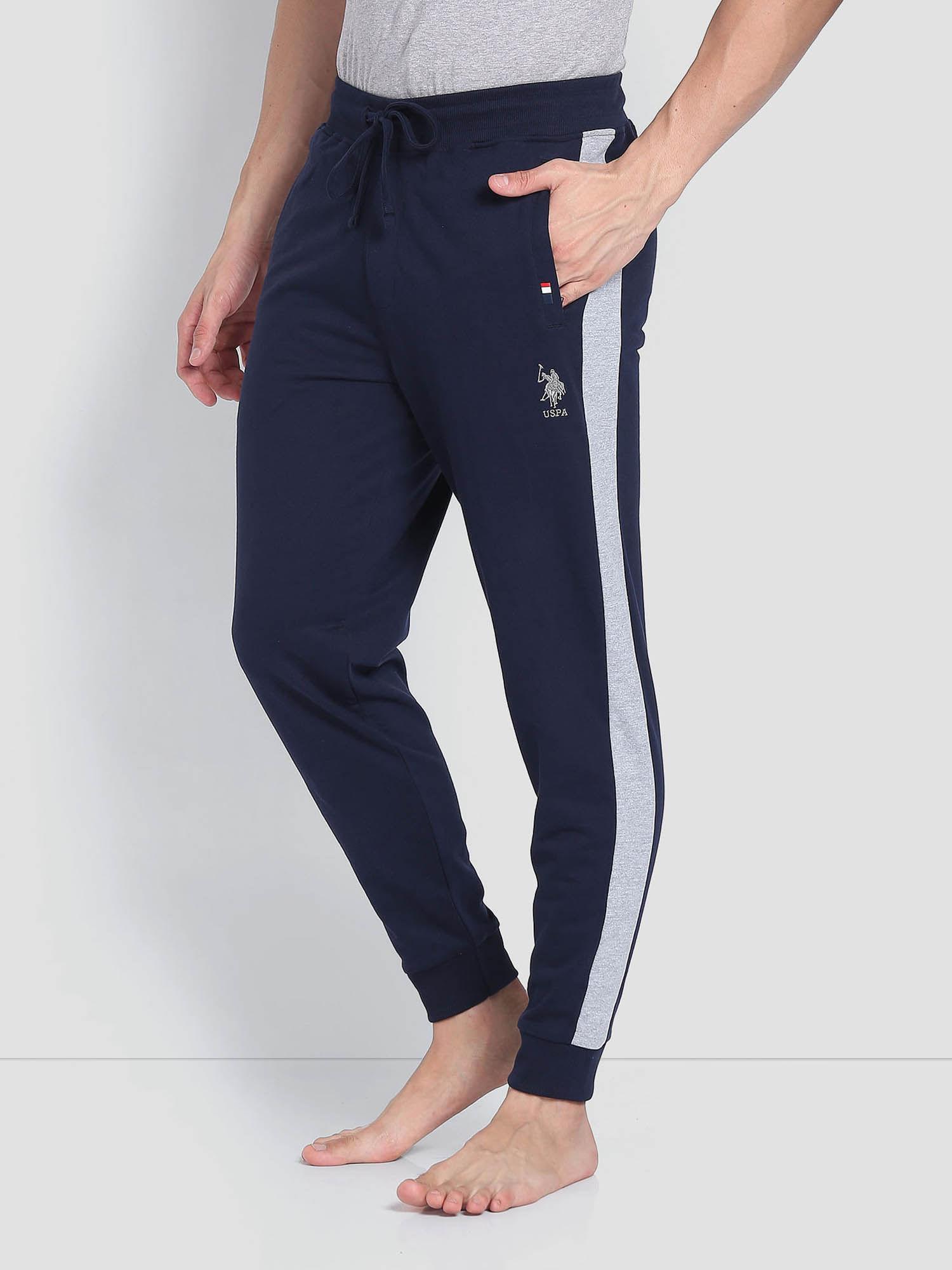 contrast panel tapered oj001 lounge joggers blue