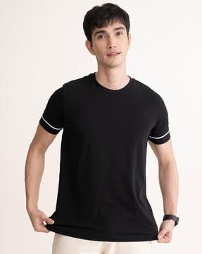 contrast stitch cotton t-shirt