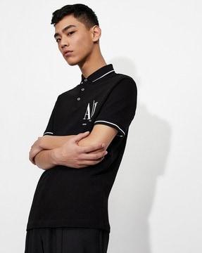 contrast tipping regular fit polo t-shirt