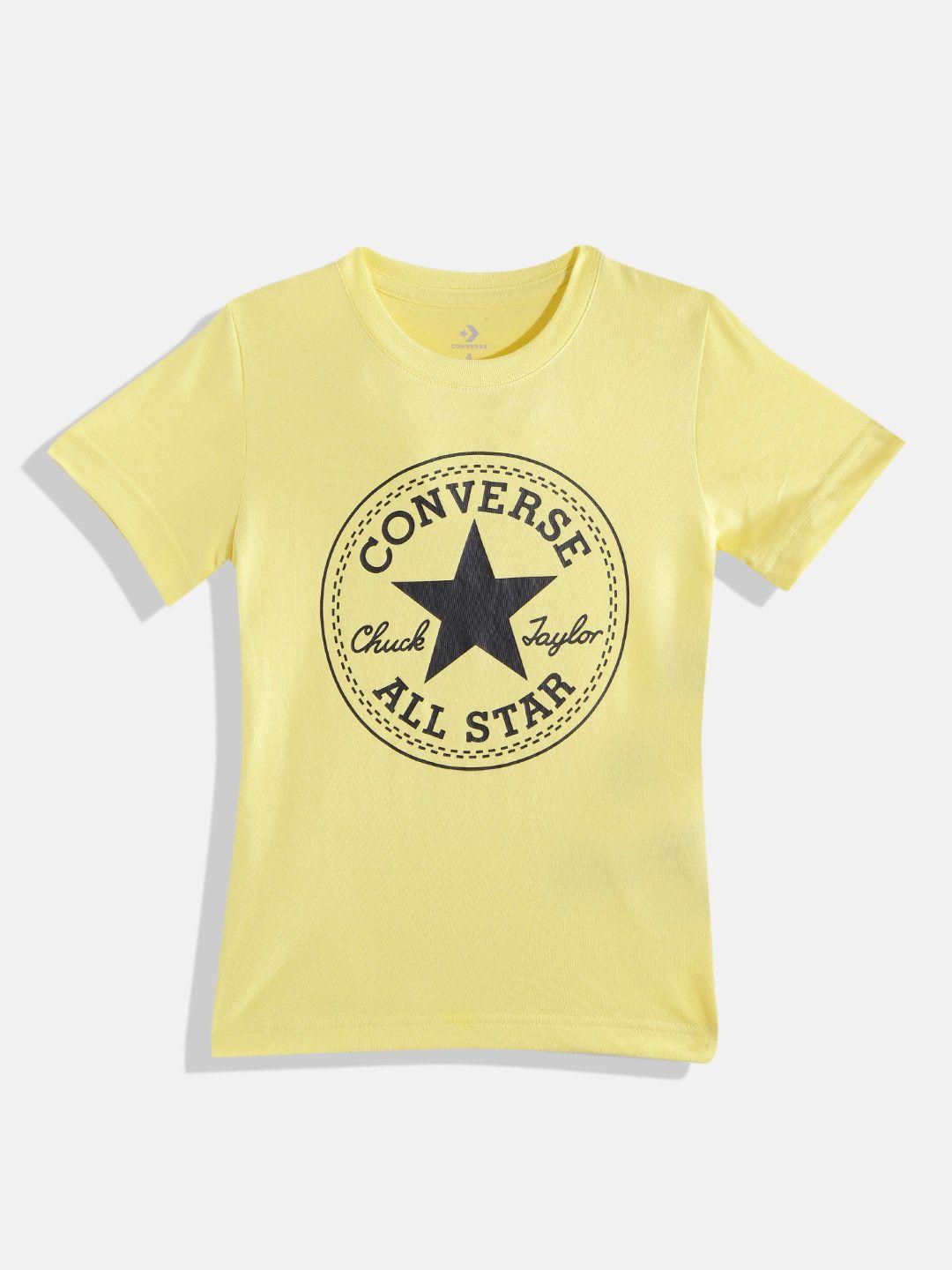 converse yellow core chuck patch tee