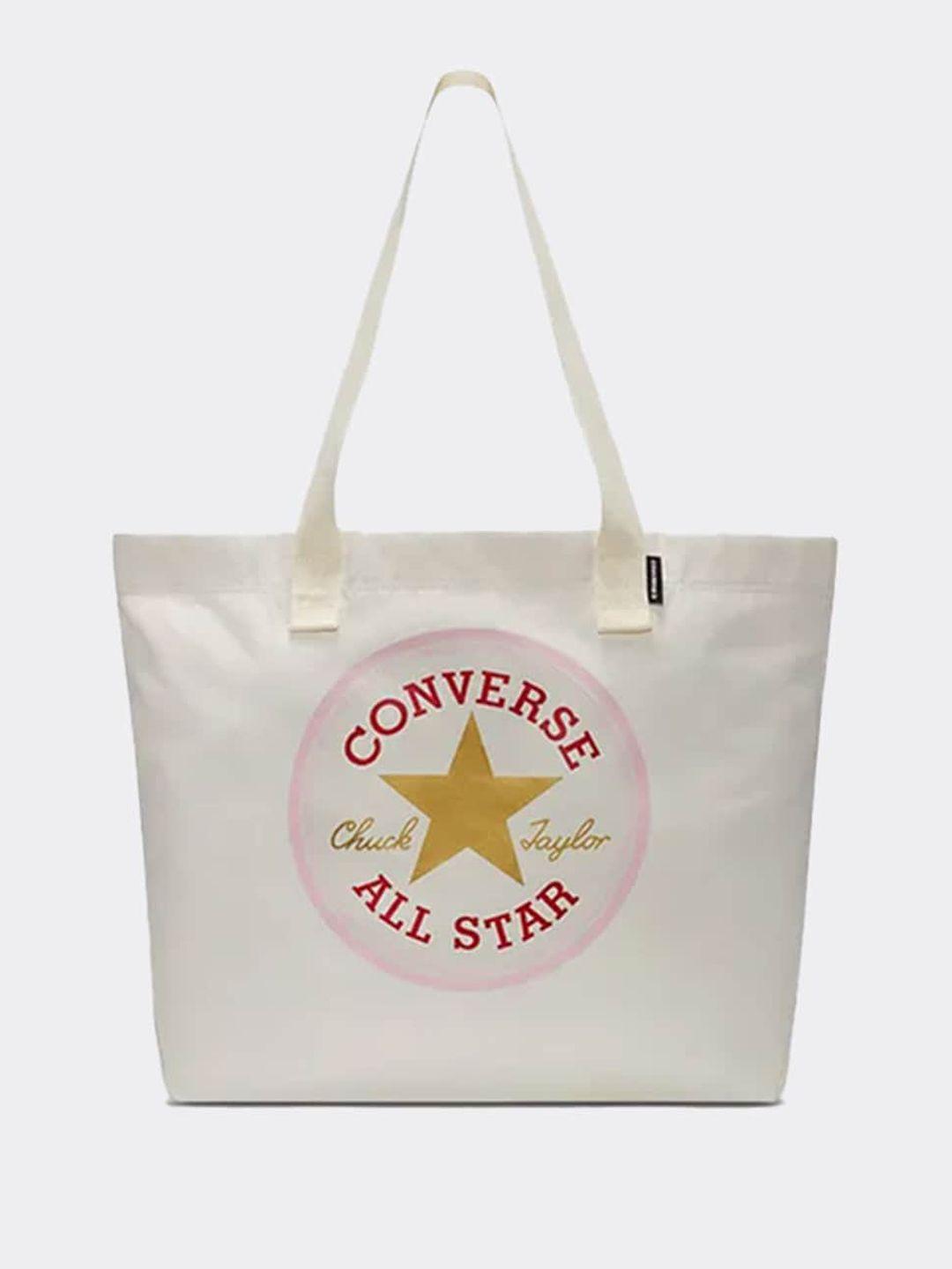 converse typography printed oversized shopper tote bag