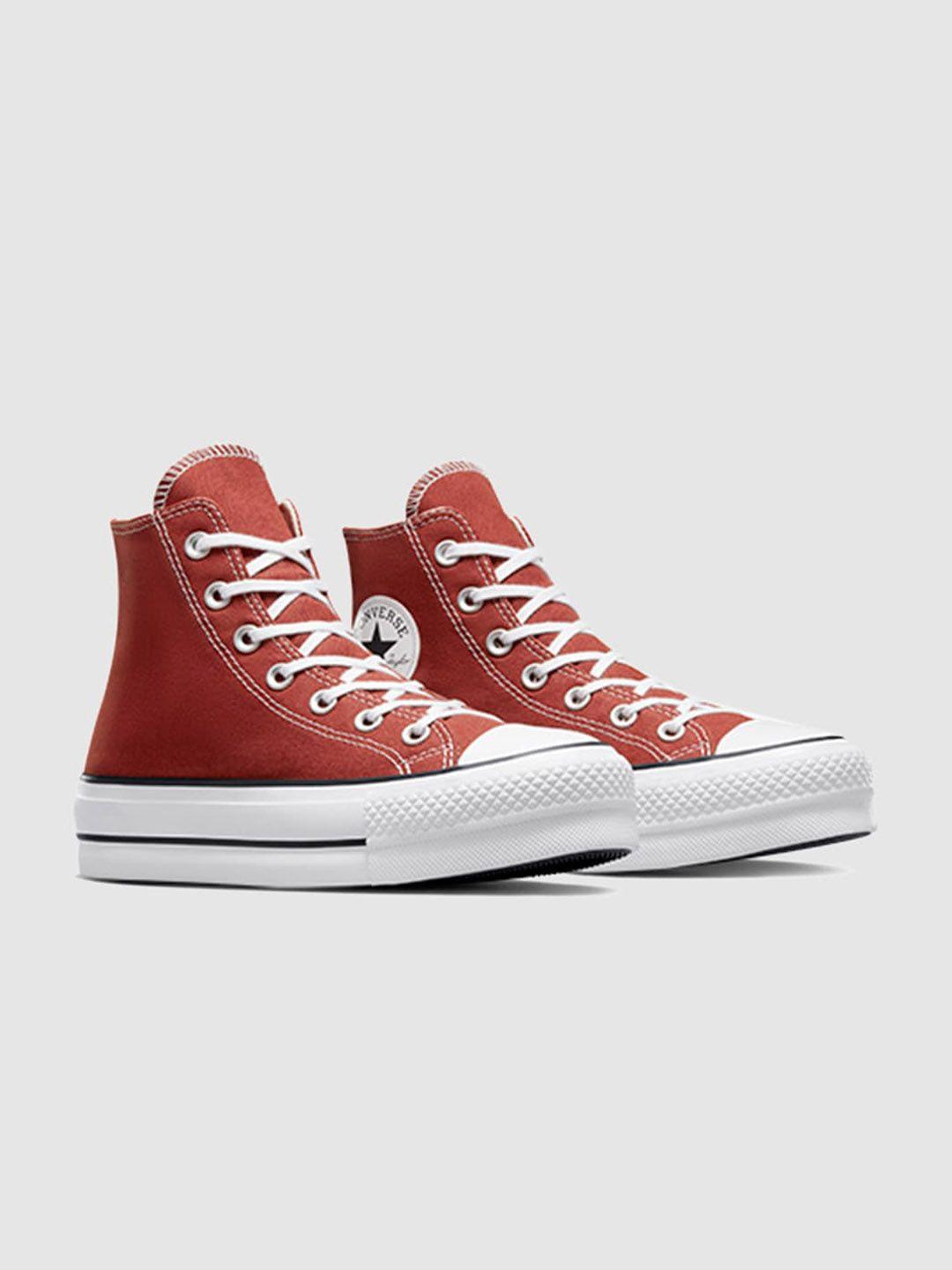 converse women round toe mid-top canvas sneakers