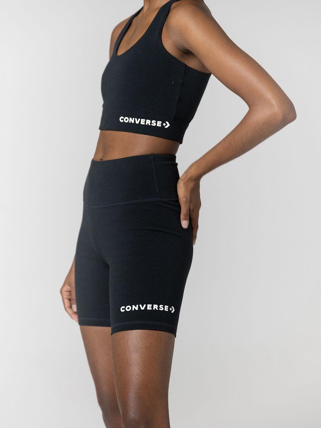 converse women wordmark biker shorts