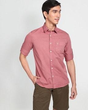 convertible sleeve regular fit shirt