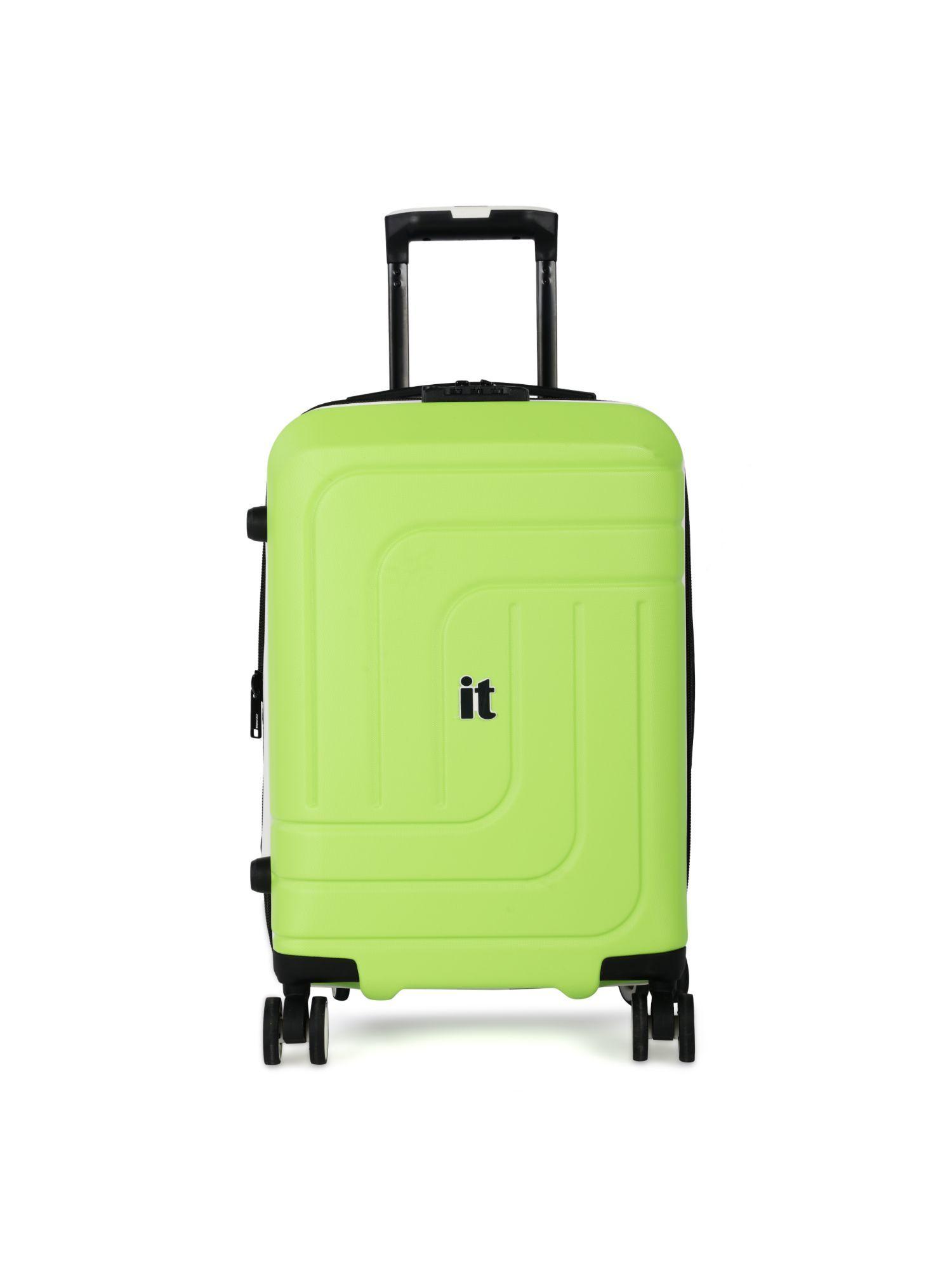 convolved blue lime expandable trolley bag