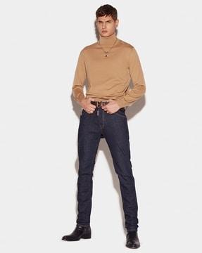 cool guy slim fit dark rinse wash jeans