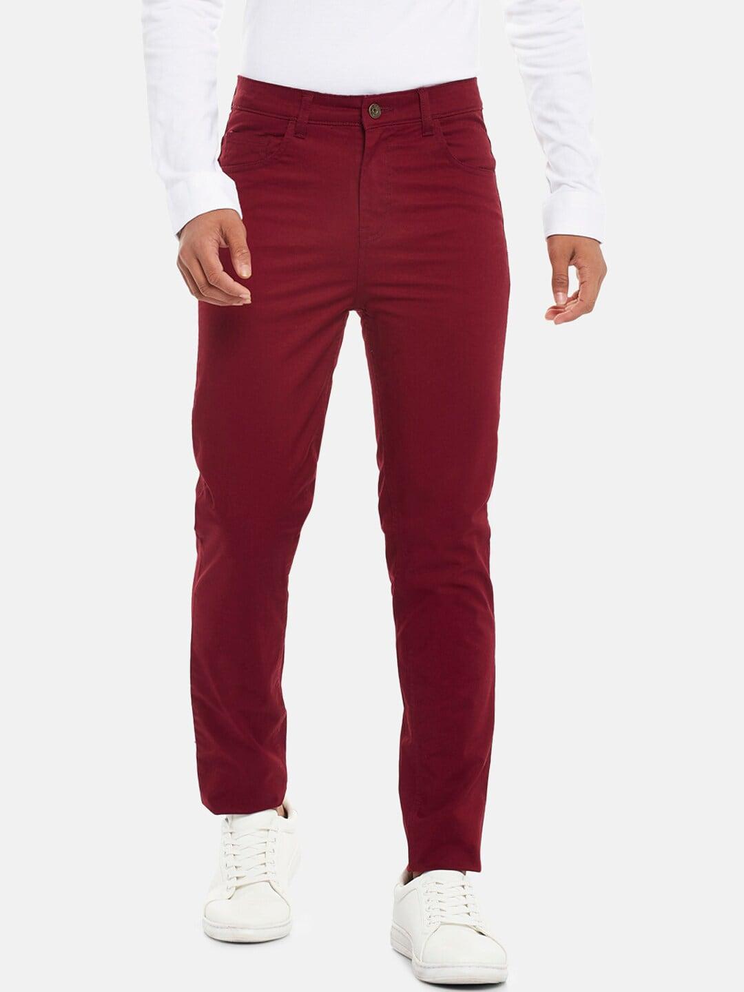 coolsters by pantaloons boys maroon chinos trousers