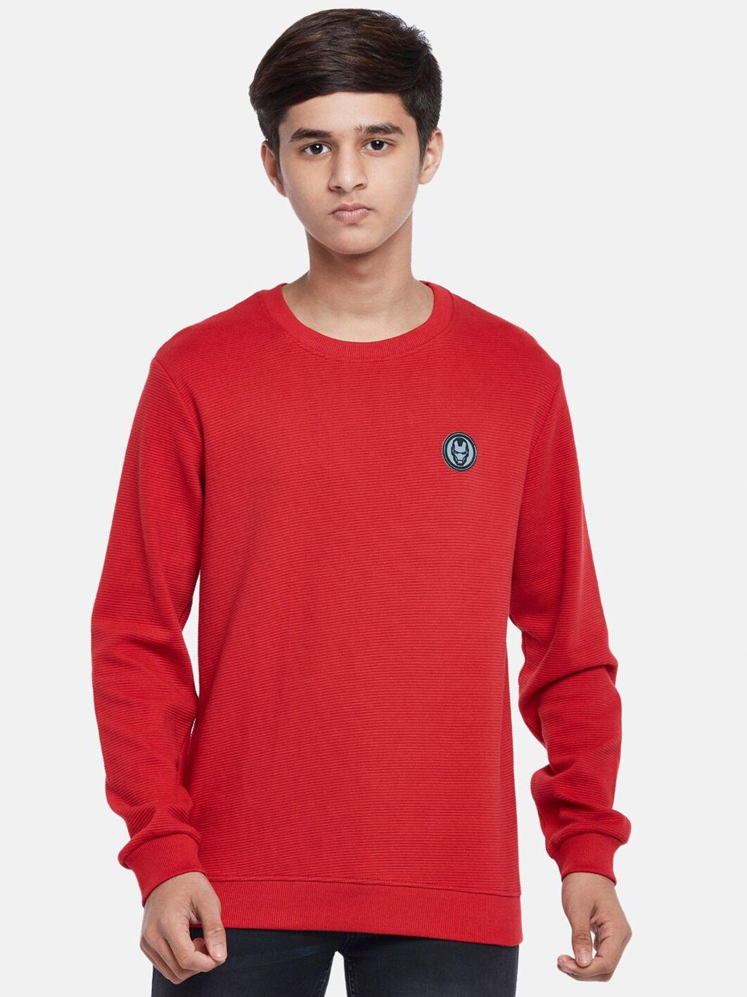 coolsters by pantaloons boys red solid cotton sweatshirt