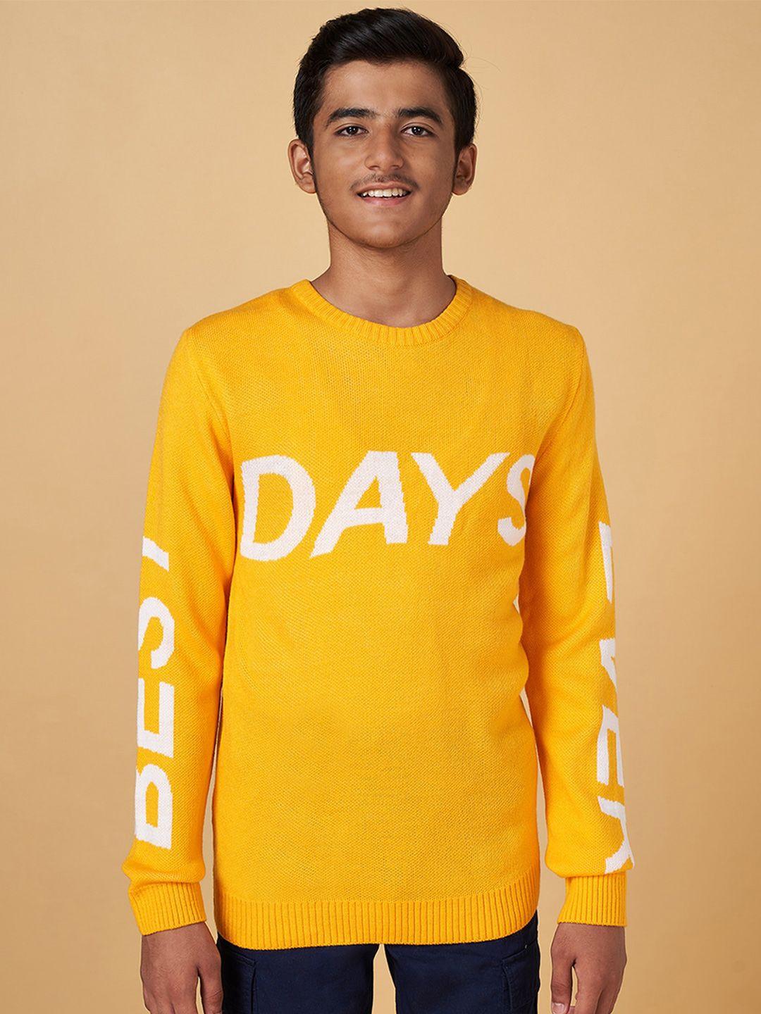 coolsters by pantaloons boys typography printed acrylic pullover