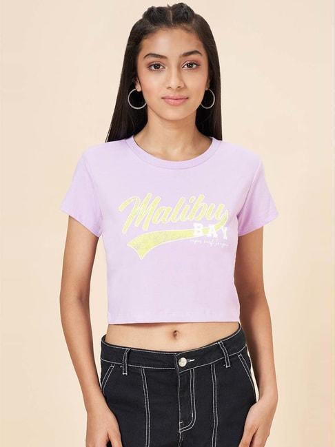 coolsters by pantaloons kids lilac printed t-shirt