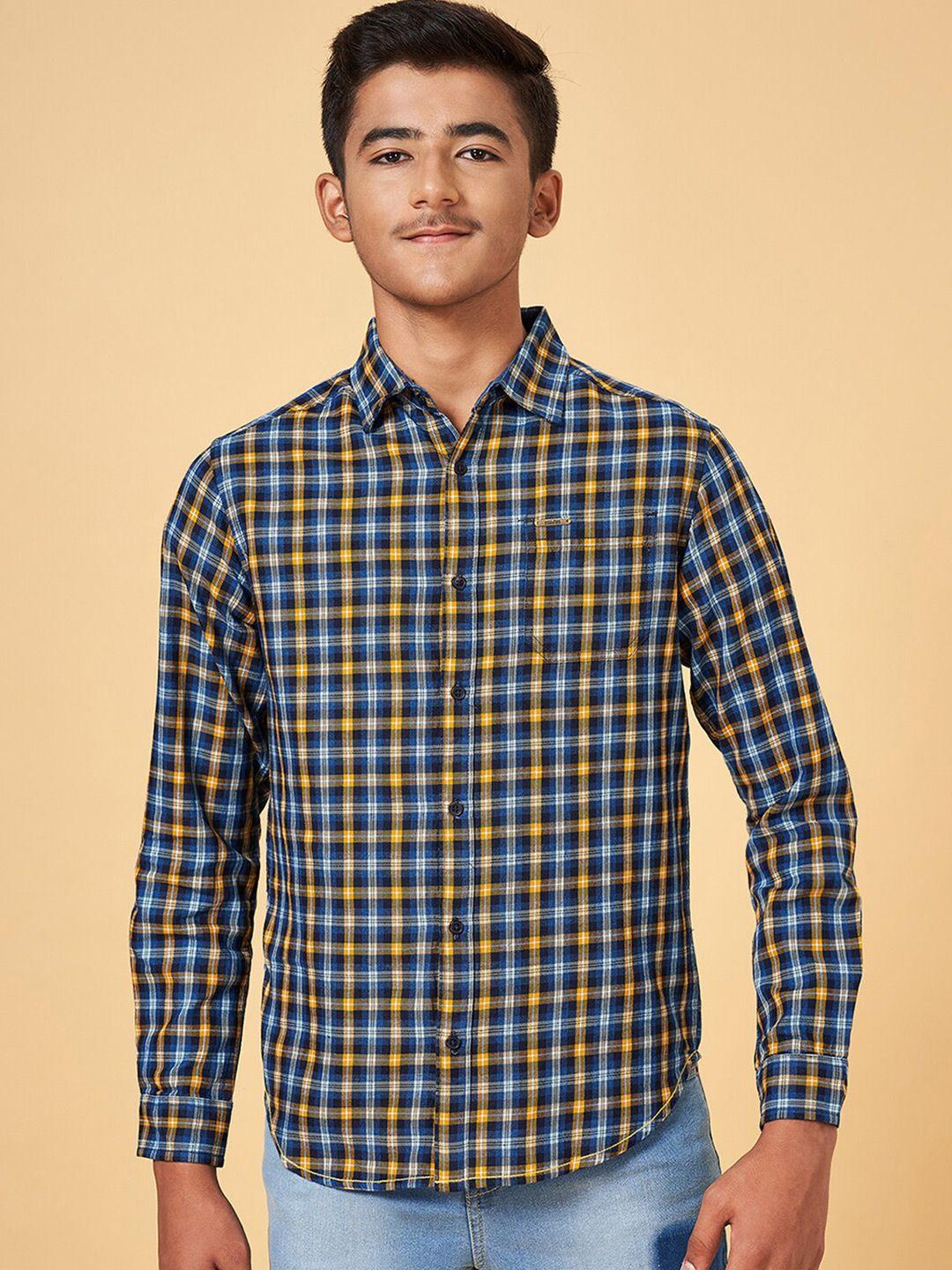 coolsters by pantaloons boys gingham checks cotton casual shirt