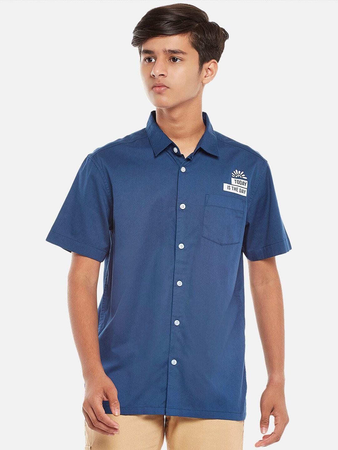 coolsters by pantaloons boys navy blue casual shirt