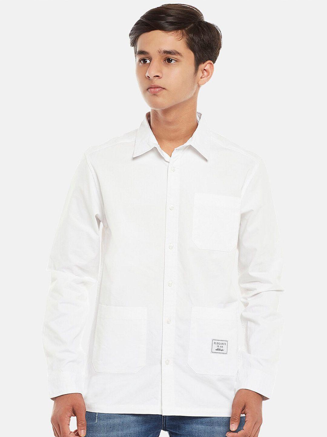 coolsters by pantaloons boys off white casual shirt