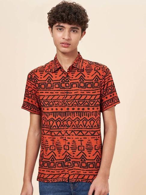 coolsters by pantaloons kids rust printed shirt