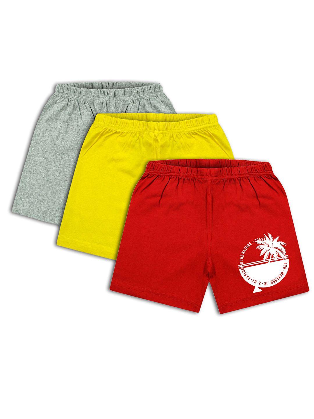 cooltees4u pack of 3 boys graphic printed cotton shorts