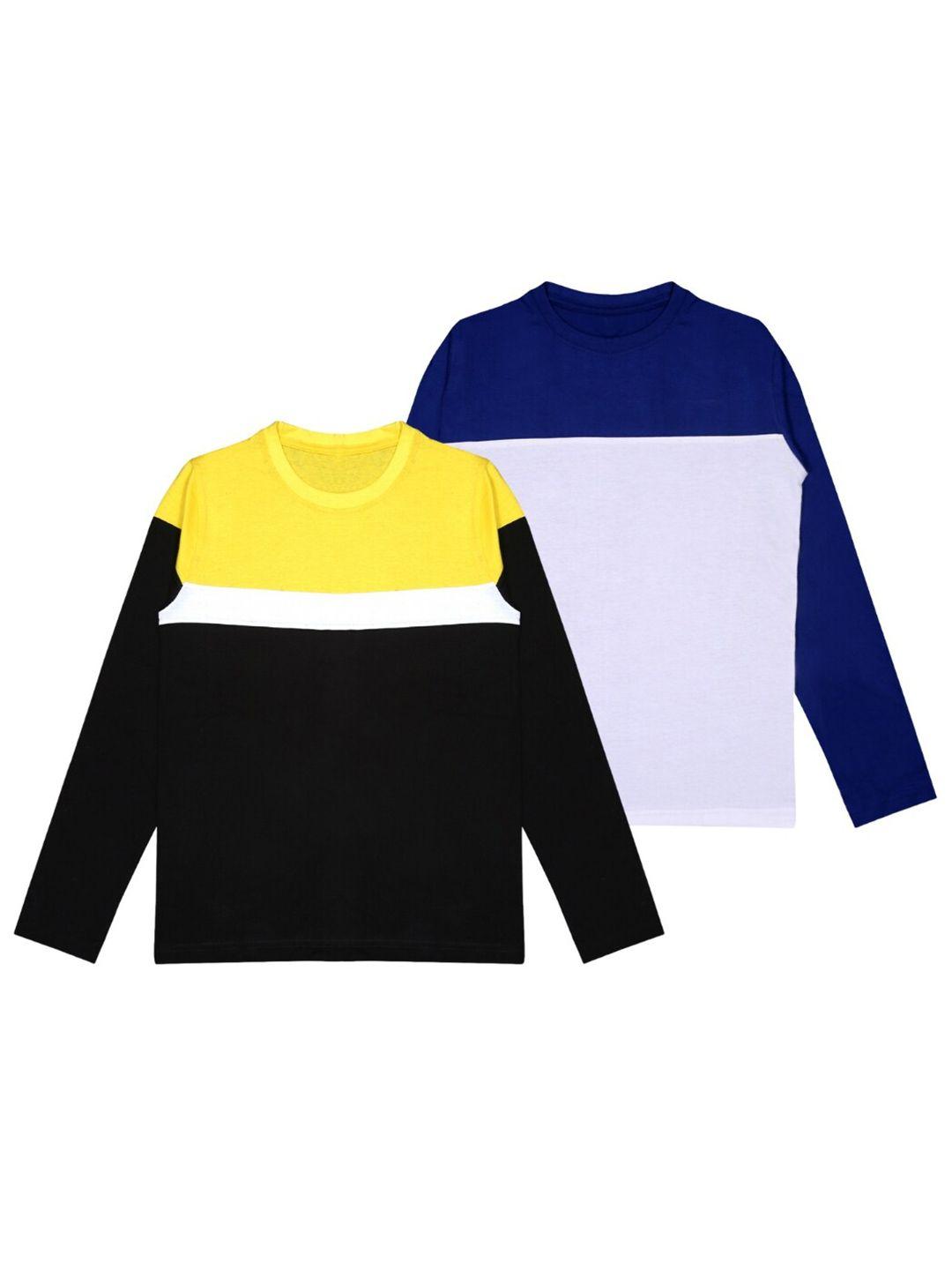 cooltees4u boys multicoloured 2 colourblocked t-shirt