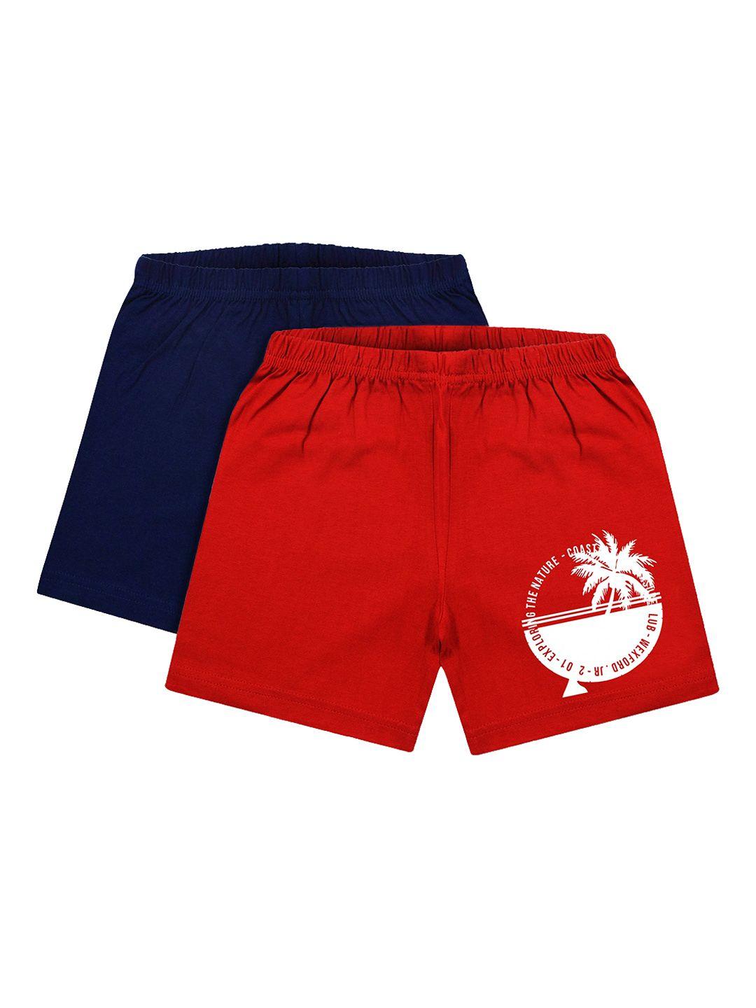 cooltees4u kids pack of 2 graphic printed cotton shorts